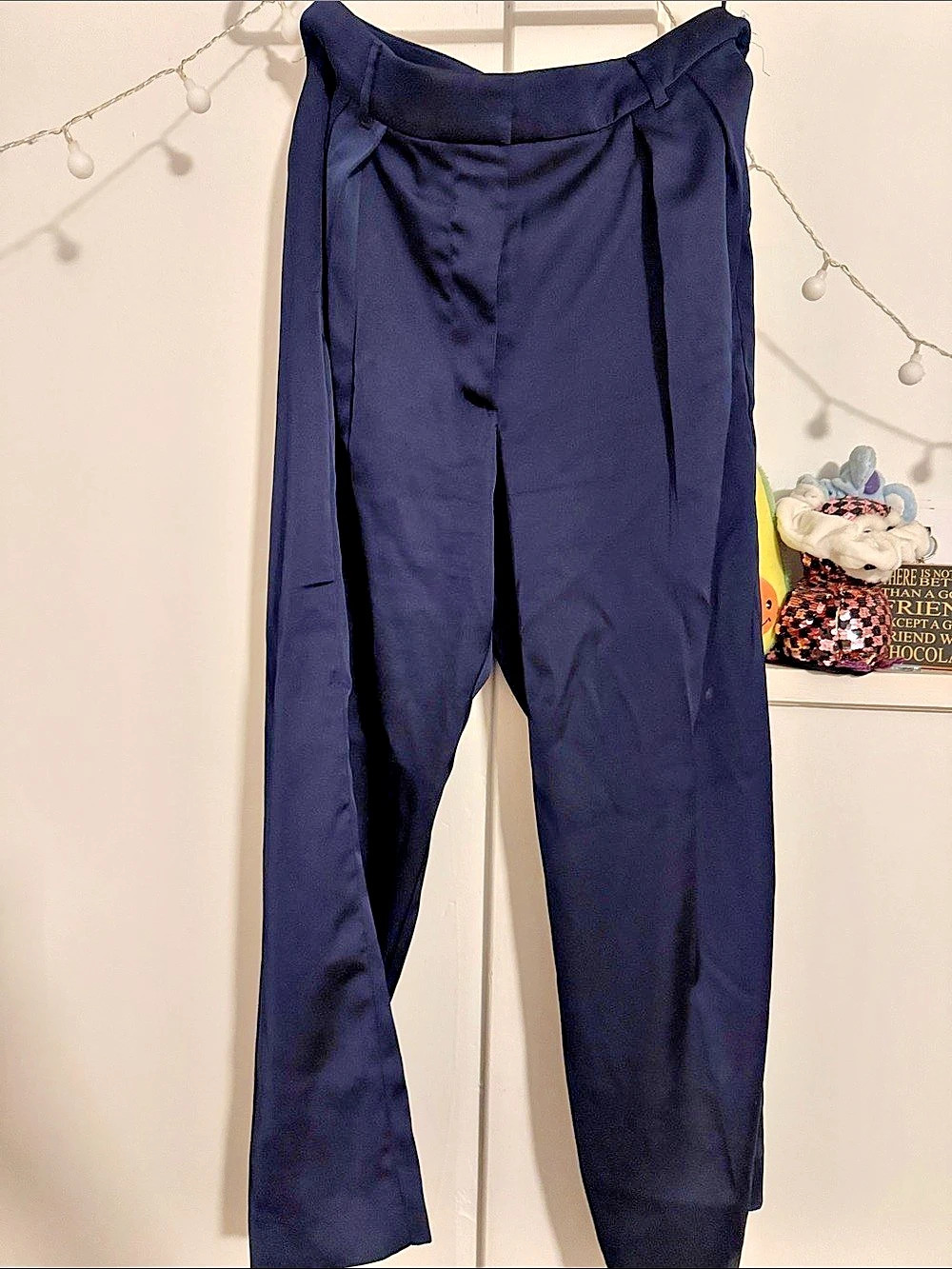 Banana Republic The Soho Pleated Wide-Leg Pant Blue 12